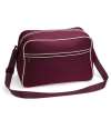 BG14 Bagbase Retro Shoulder Bag Burgundy / Sand colour image